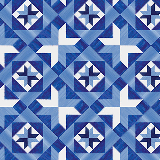 Patchwork Geo Blue