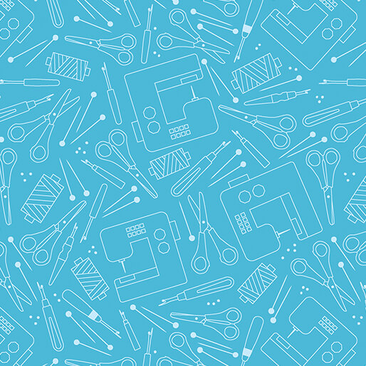 Happy Quilting Light Blue