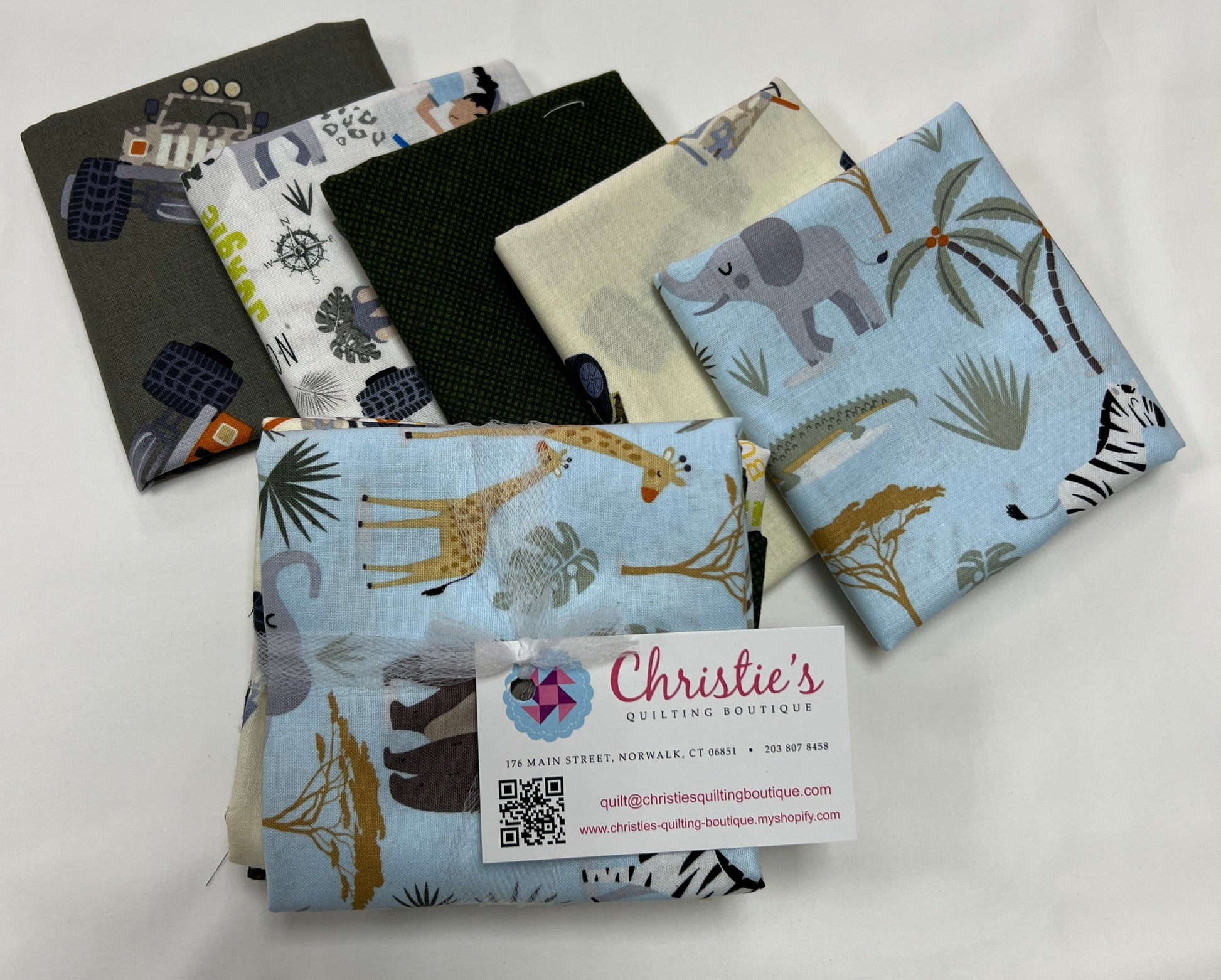 5 Fat Quarters Bundle Adventure Jeep