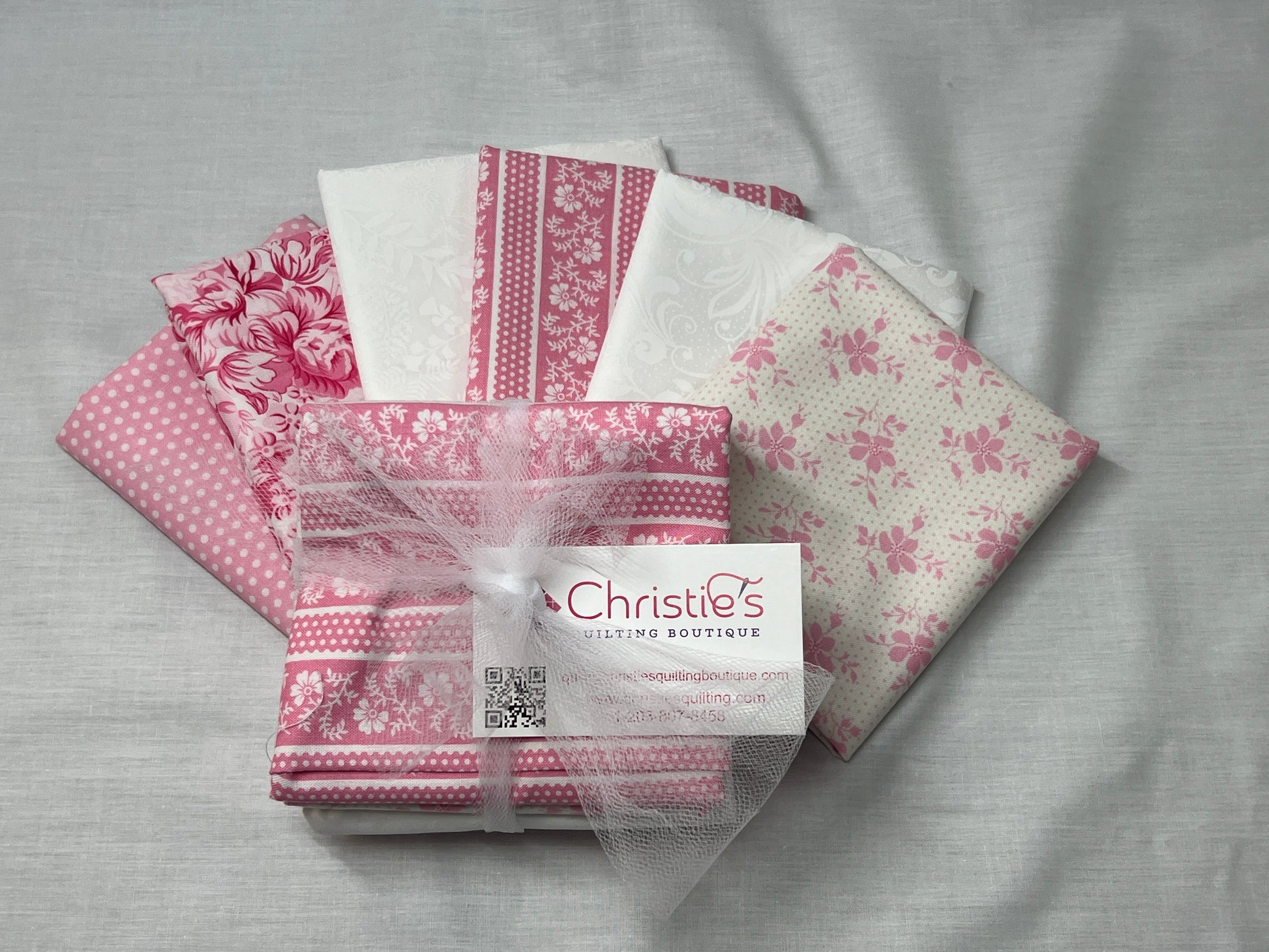April's Garden Fat quarter Bundle Pink 6 Fat Quarters