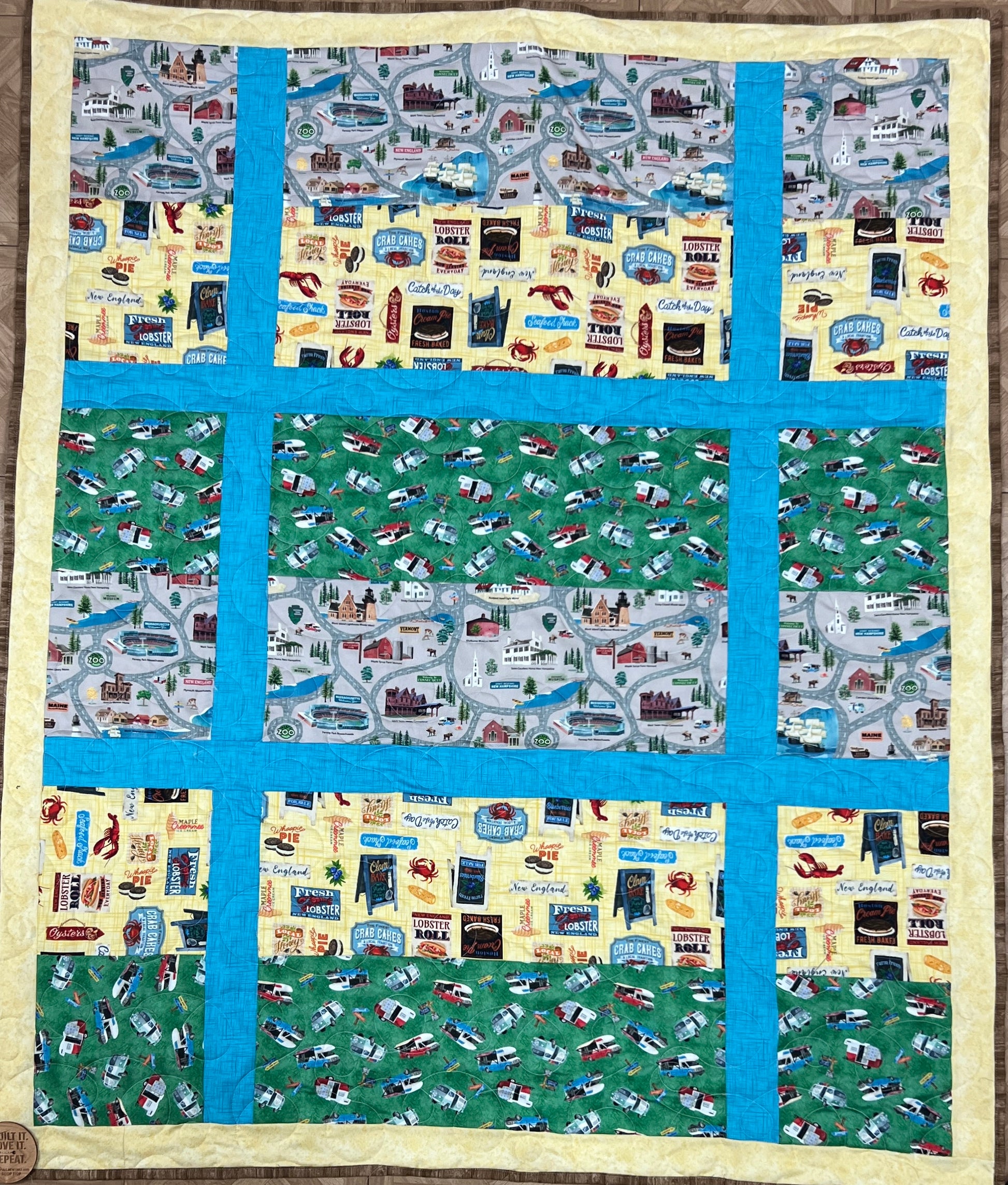 New England Shop Hop Sassy Sunflower Hashtag Quilt Kit