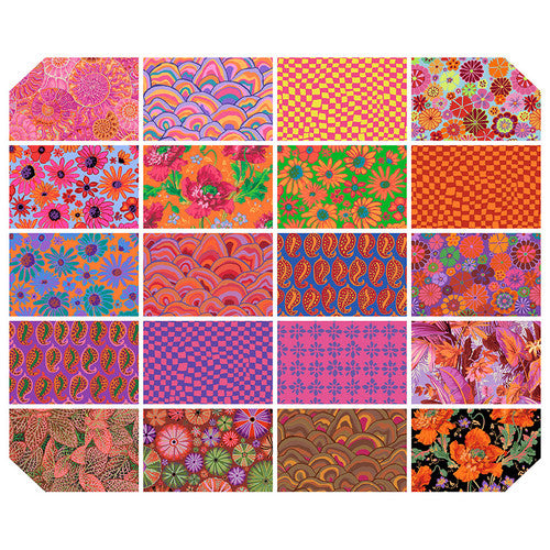 Free Spirit Kaffe Fassett 2024 Collective Hot 40 10" Squares