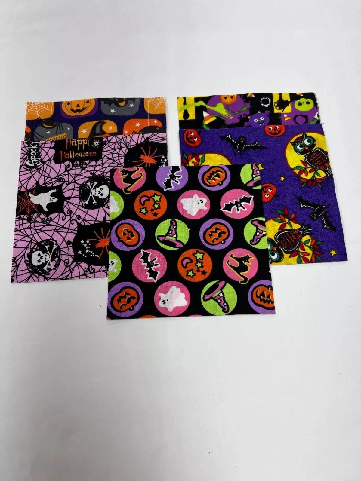 20 Pre Cut 10" Quilting Fabric Squares Halloween