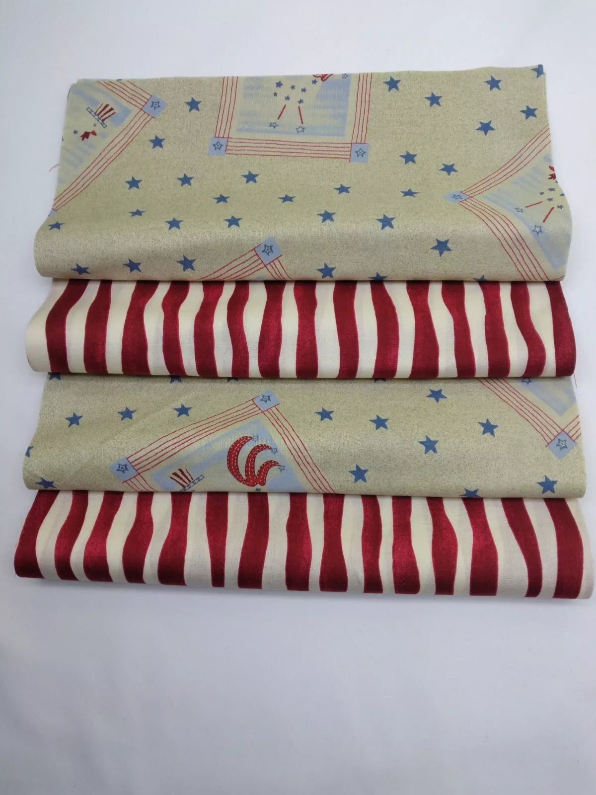 16 Pre Cut 10" Quilting Fabric Squares American Farm