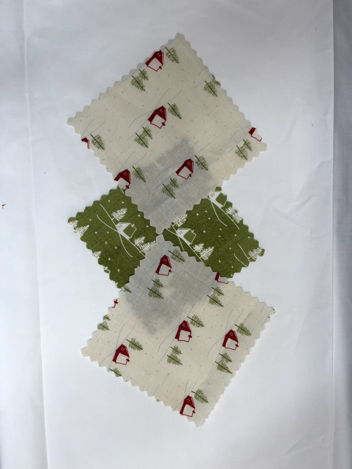 32 Pre Cut 5" Quilting Fabric Squares Winter Cottage