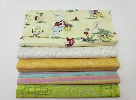 20 Pre Cut 10" Quilting Fabric Squares Easter