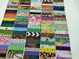 100 3.25" x 6.5" Pre Cut Quilt Quilting Squares NO DUPLICATES Patterns Will Vary