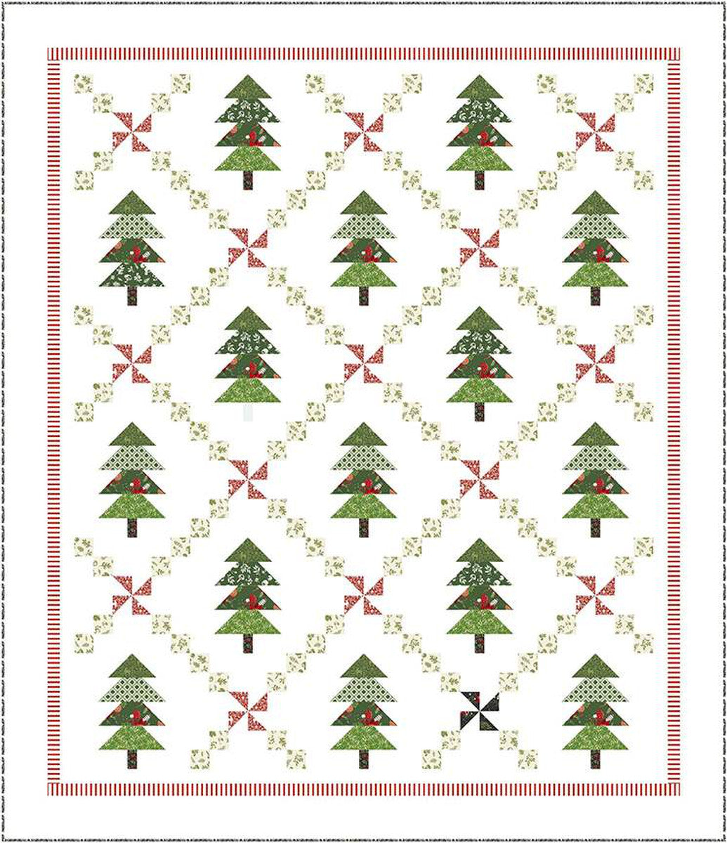 Riley Blake Erica Made Peppermint Pines Quilt Pattern