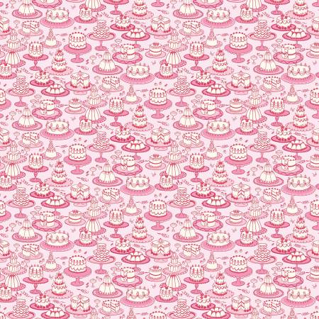 Pink Picnic Trifle Afternoon Tea By Liberty Fabrics By The 1/2 Yard