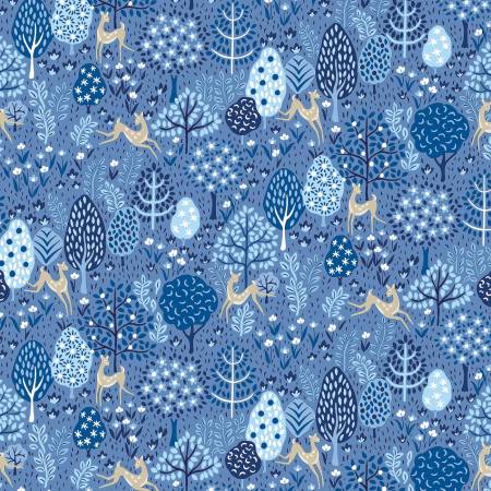 Garden Party Dancing Deer Blue China
