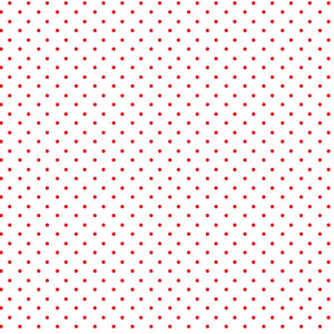 Priscilla's Polkas by the 1/2 yard Red Dots on White