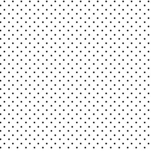 Priscilla's Polkas by the 1/2 yard Black Dots on White