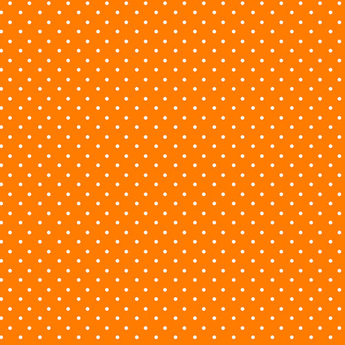 Priscilla's Polkas by the 1/2 yard White Dots on Orange