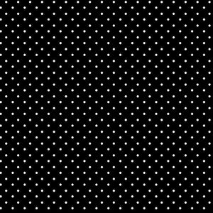 Priscilla's Polkas by the 1/2 yard White Dots on Black