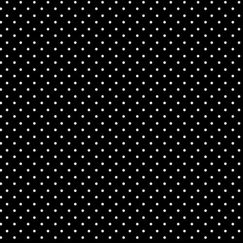 Priscilla's Polkas by the 1/2 yard White Dots on Black