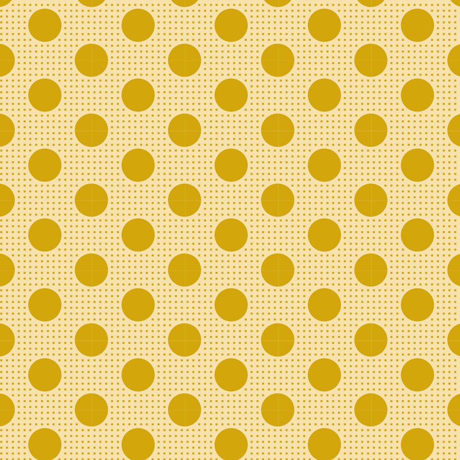 Medium Dots Flaxen Yellow
