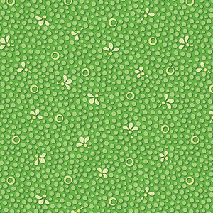 Amanda Murphy Christmas Peace on Earth 100% Cotton Dots Green