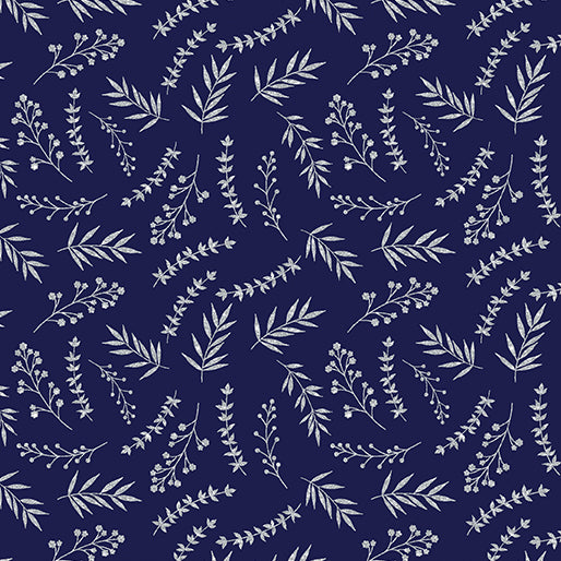 Elegant Sprigs Navy