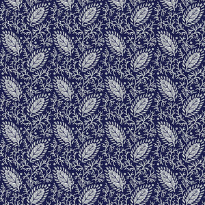 Benartex Elegant Keepsakes by the 1/2 Yard Elegant Foliage Navy