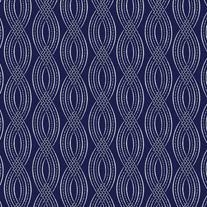 Benartex Elegant Keepsakes by the 1/2 Yard Elegant Ribbons Navy