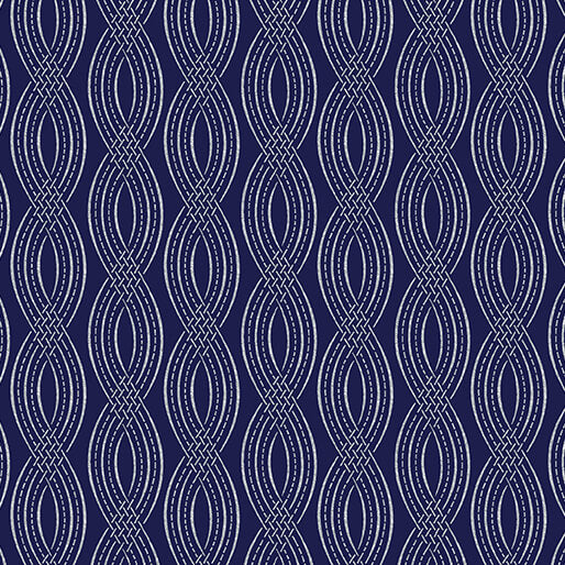 Benartex Elegant Keepsakes by the 1/2 Yard Elegant Ribbons Navy