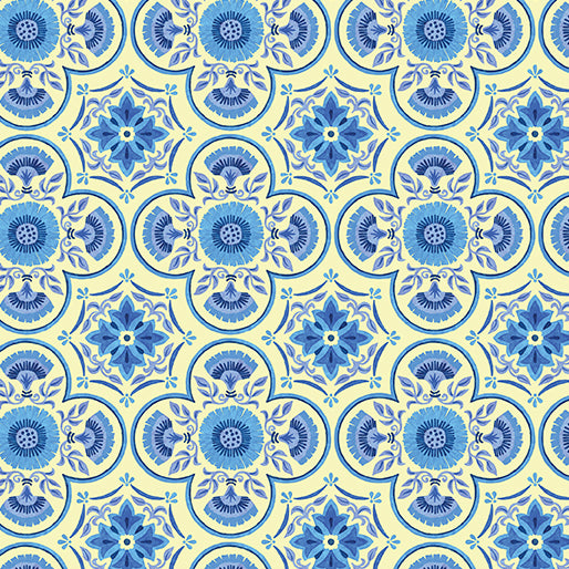 Medallion Tiles Yellow/Blue