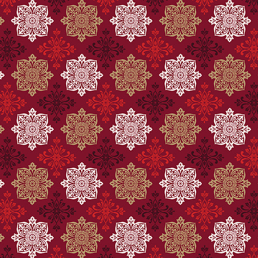 Holiday Medallions Crimson