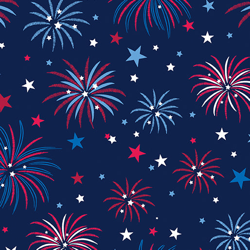 Patriotic Fireworks Navy