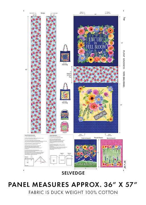 JANUARY PREORDER -- Plant Kindness Tote Panel Multi