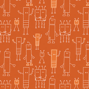 Robo Boogie By Sugaridoo Quilt Studio By The 1/2 Yard  Field Day Orange