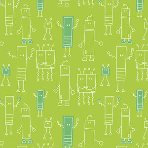 Robo Boogie By Sugaridoo Quilt Studio By The 1/2 Yard Field Day Grass