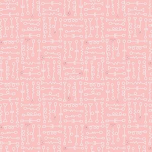 Robo Boogie By Sugaridoo Quilt Studio By The 1/2 Yard Parts Light Pink