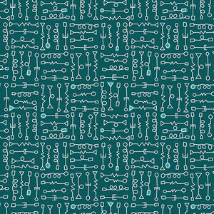 Robo Boogie By Sugaridoo Quilt Studio By The 1/2 Yard Parts Teal