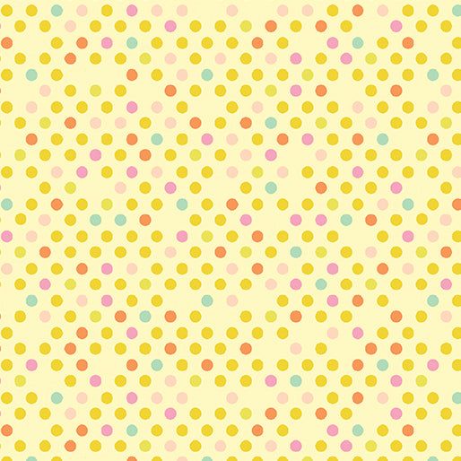 Dazzle Dot 2 By Christa Watson By The 1/2 Yard Confetti Drop Light Yellow