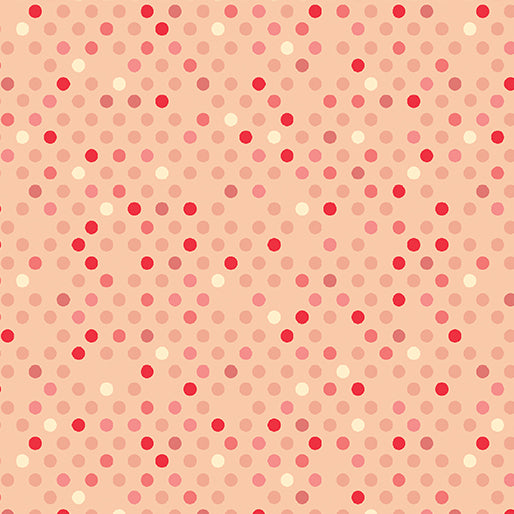 Dazzle Dot 2 By Christa Watson By The 1/2 Yard Confetti Drop Peach