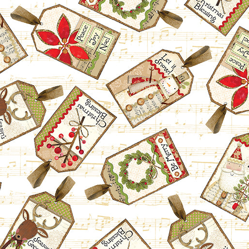 Tossed Tags Cream