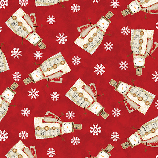 Musical Snowman Red