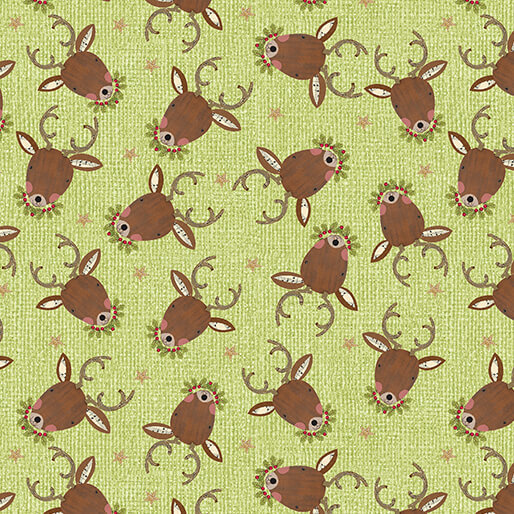 Reindeer Portrait Green