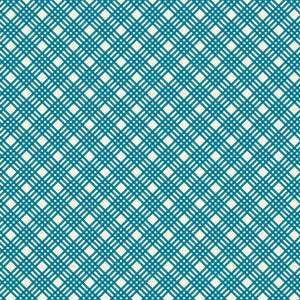 Benatrex Hello Pumpkin By Cherry Guidry By The 1/2 Yard Crisp Plaid Blue