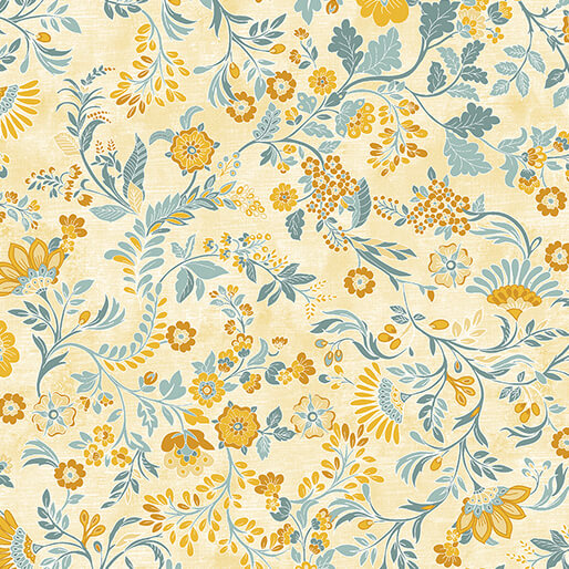 Pre Order Ships In September Chalk Barn By Shannon Roberts For Benartex By The 1/2 Yard Chalk Paint Floral Yellow