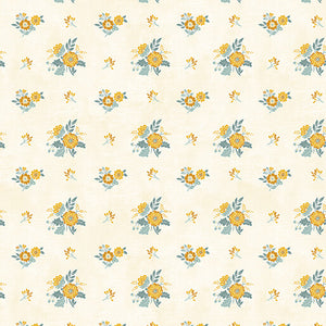 Pre Order Ships In September Chalk Barn By Shannon Roberts For Benartex By The 1/2 Yard Chalk Paint Small Floral Lt Yelow