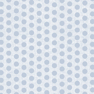 Benartex 100% Cotton Linen Dot Blue By The 1/2 Yard 108" Backing