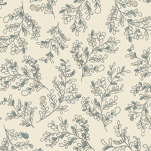 Benartex Bee Haven By Rachel Rossi By The 1/2 Yard Leafy Loops Natural