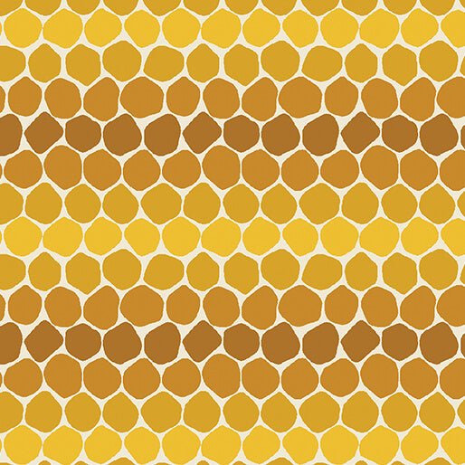 Benartex Bee Haven By Rachel Rossi By The 1/2 Yard Honeycomb Gold