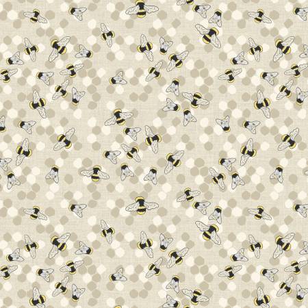 Benartex Bee Haven By Rachel Rossi By The 1/2 Yard Bumble Natural