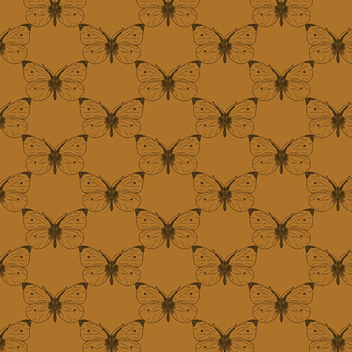 Etched Cabbage Butterfly Caramel
