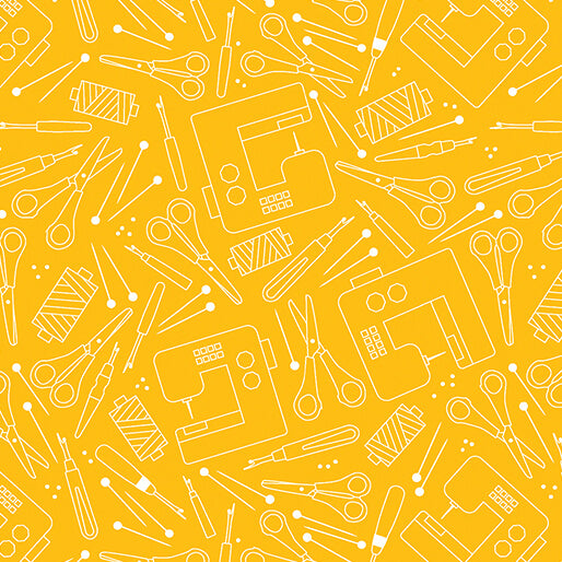 Happy Quilting Yellow