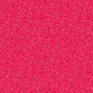 Happy Notes By Sugaridoo By The 1/2 Yard Tring A Ling Dark Pink