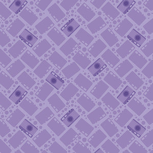 Happy Notes By Sugaridoo By The 1/2 Yard Picture Perfect Light Purple