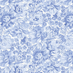 Benartex  APRIL CORNELL April's Garden by the 1/2 Yard Occasion Blue